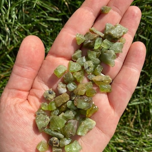 Raw Peridot 1 55 gram stones Rough Peridot Crystal Peridot Stone Healing Crystals & Stones Olivine or Chrysolite Peridot Chunk image 8