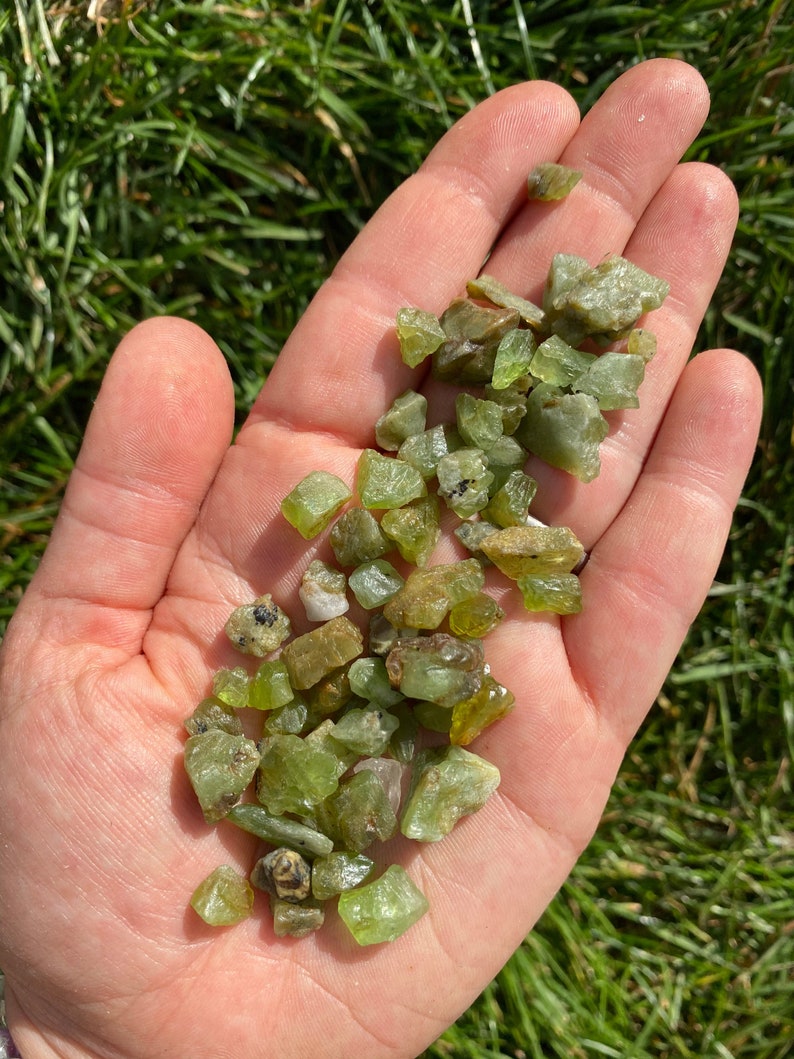 Raw Peridot 1 55 gram stones Rough Peridot Crystal Peridot Stone Healing Crystals & Stones Olivine or Chrysolite Peridot Chunk image 8