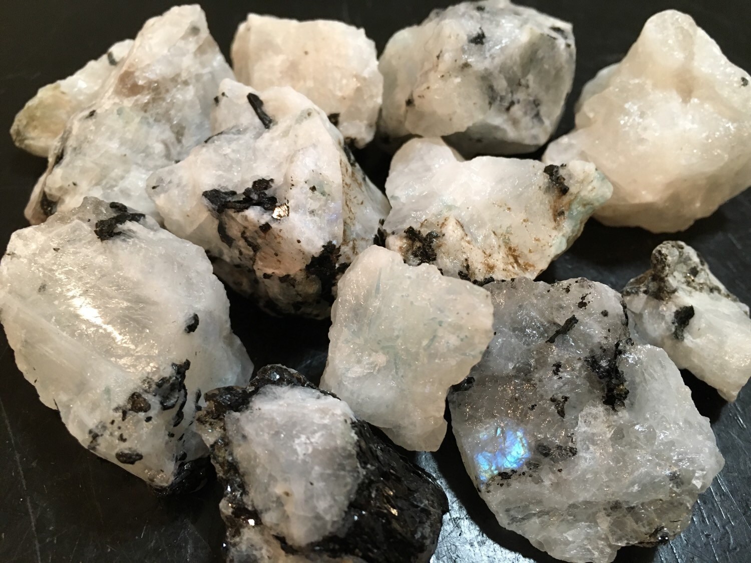 Moonstone chunk Raw Moonstone Crystal rainbow moonstone Etsy