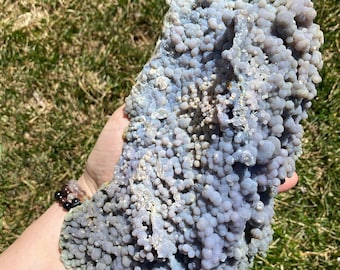 Raw Grape Agate Stone - Raw Purple Chalcedony - Raw Grape Agate Specimen - Botryoidal Chalcedony Specimen - Rare Crystal - Purple Agate - #1