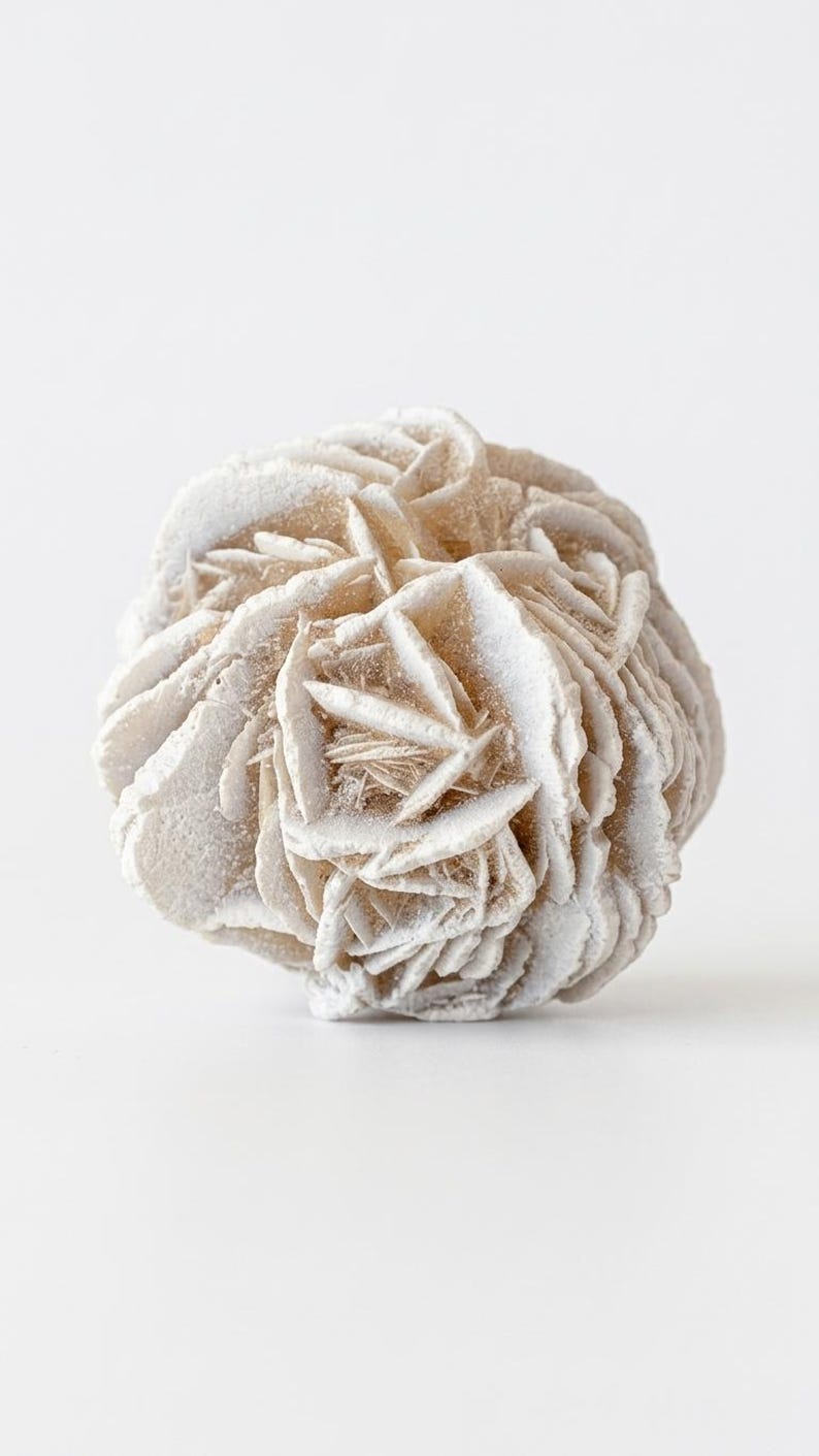 Raw Desert Rose Selenite - Selenite Rose Cluster - Natural Selenite Crystal - Crystals & Stones - Rough Gypsum Desert Rose Cluster image 6
