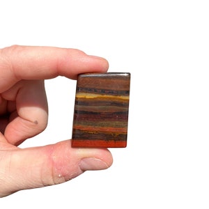 Mugglestone Crystal Slice (0.75&quot; - 1.75&quot;) Tiger Iron Tumbled Stone - Grounding Stones - Tigers Eye, Hematite, Red Jasper - Mugglestone Slab