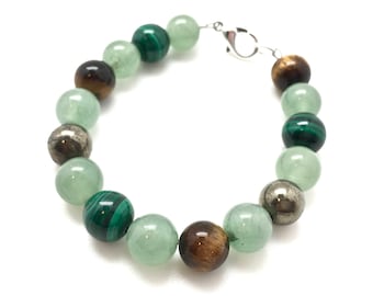 Abundance & Prosperity Bracelet 8mm - Crystal Bracelet - Positive Energy Bracelet - Chakra Bracelet