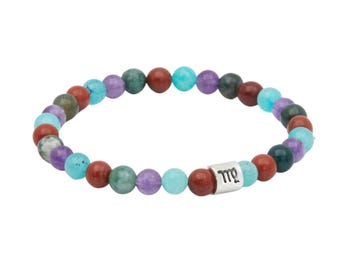 Virgo Bracelet Elastic - Virgo Zodiac Bracelet - Virgo Crystal Bracelet - Virgo Zodiac Gemstone Bracelet - Astrology Gifts - Virgo Gift