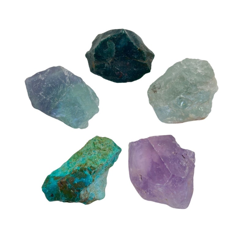 Pisces Zodiac Crystal Set - Raw Pisces Zodiac Crystals - Metaphysical Crystals - Astrology Gift - Rough Pisces Stone Kit - Pisces Birthstone image 5