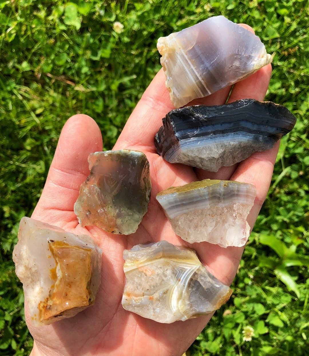 Raw agate rock discount