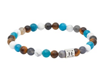 Gemini Bracelet Elastic - Gemini Zodiac Bracelet - Gemini Crystal Bracelet - Gemini Zodiac Sign Bracelet - Gemini Gift - Astrology Gift