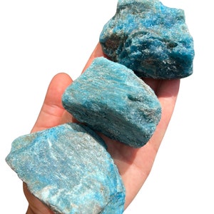 Raw Apatite Crystal Blue Apatite Natural Apatite Rough Apatite Raw Apatite Stone Healing Crystals & Stones Blue Apatite Raw 2.5" to 3"