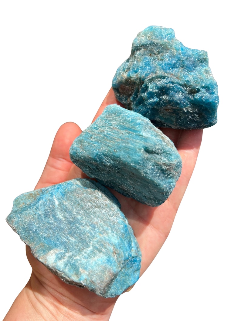 Raw Apatite Crystal Blue Apatite Natural Apatite Rough Apatite Raw Apatite Stone Healing Crystals & Stones Blue Apatite Raw 2.5" to 3"