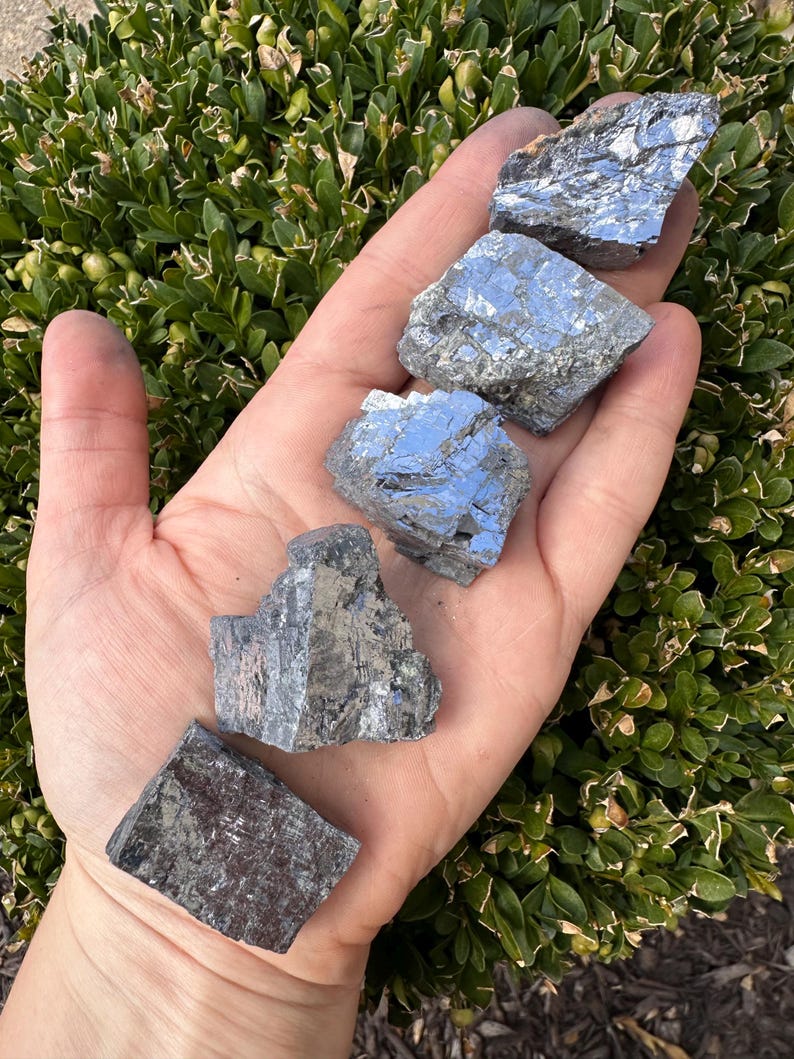 Raw Galena - Rough Galena Crystal - Galena Raw - Galena from Morocco - Raw Galena Mineral Specimen - Raw Silver Crystal - Galena Stone Rough image 7