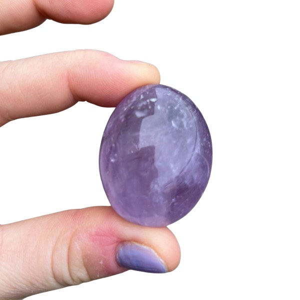 Light Amethyst Pebble Tumbled Stone - Multiple Sizes Available - Tumbled Amethyst Stone - Polished Amethyst Crystal - Light Purple Amethyst