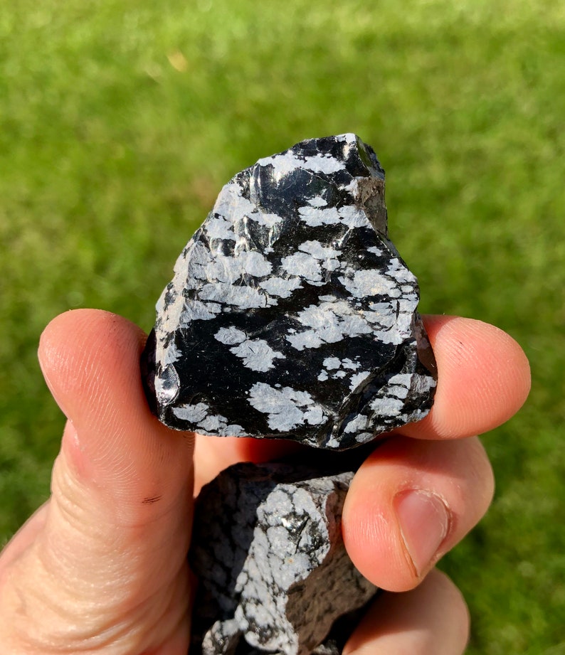 Raw Snowflake Obsidian crystal 12 rough | Etsy