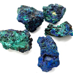 Raw Azurite Crystal Azurite Malachite Stone Raw Azurite Stone Healing Crystals and Stones Rough Malachite Azurite Crystal image 2