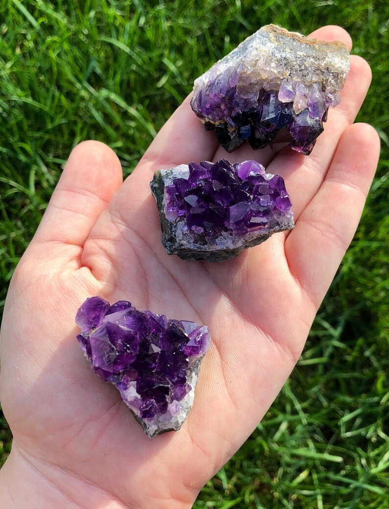 Raw Amethyst Crystal Cluster 1 1.5 Amethyst Etsy
