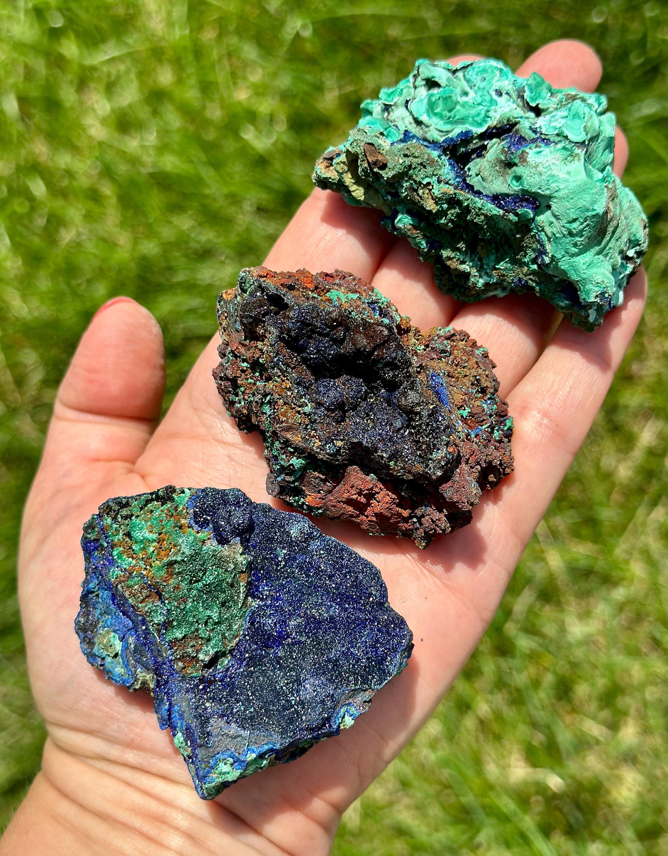 原石のアズライト - アズライトマラカイト石 - 原石のアズライト石