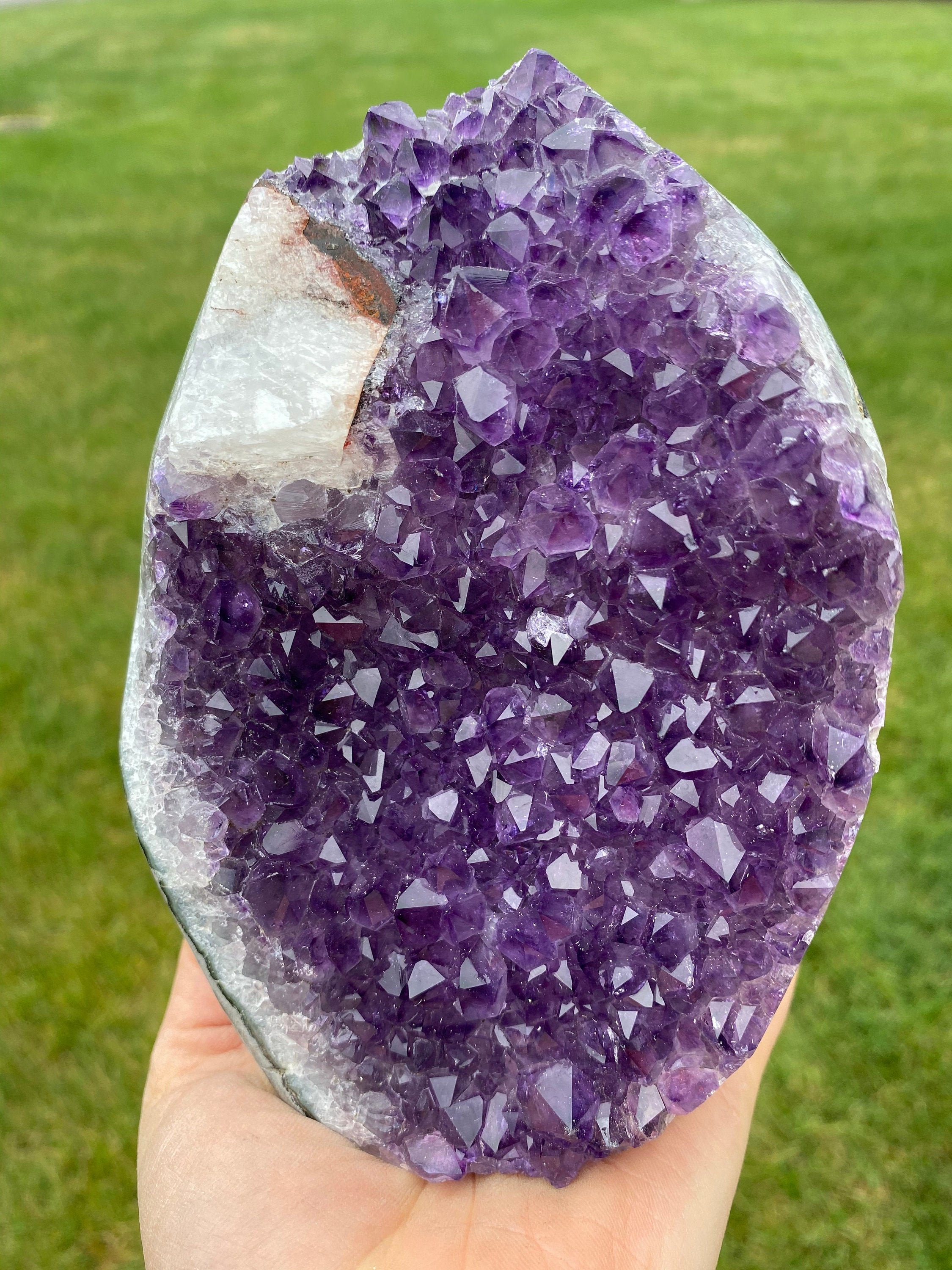 Raw Amethyst Crystal Cluster | Standing - Large Geode Standing Decor 74