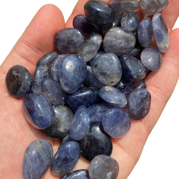 Iolite Tumbled Stone - Grade A - Multiple Sizes Available - Tumbled Iolite Crystal - Polished Iolite Gemstone - Blue Water Sapphire Crystal