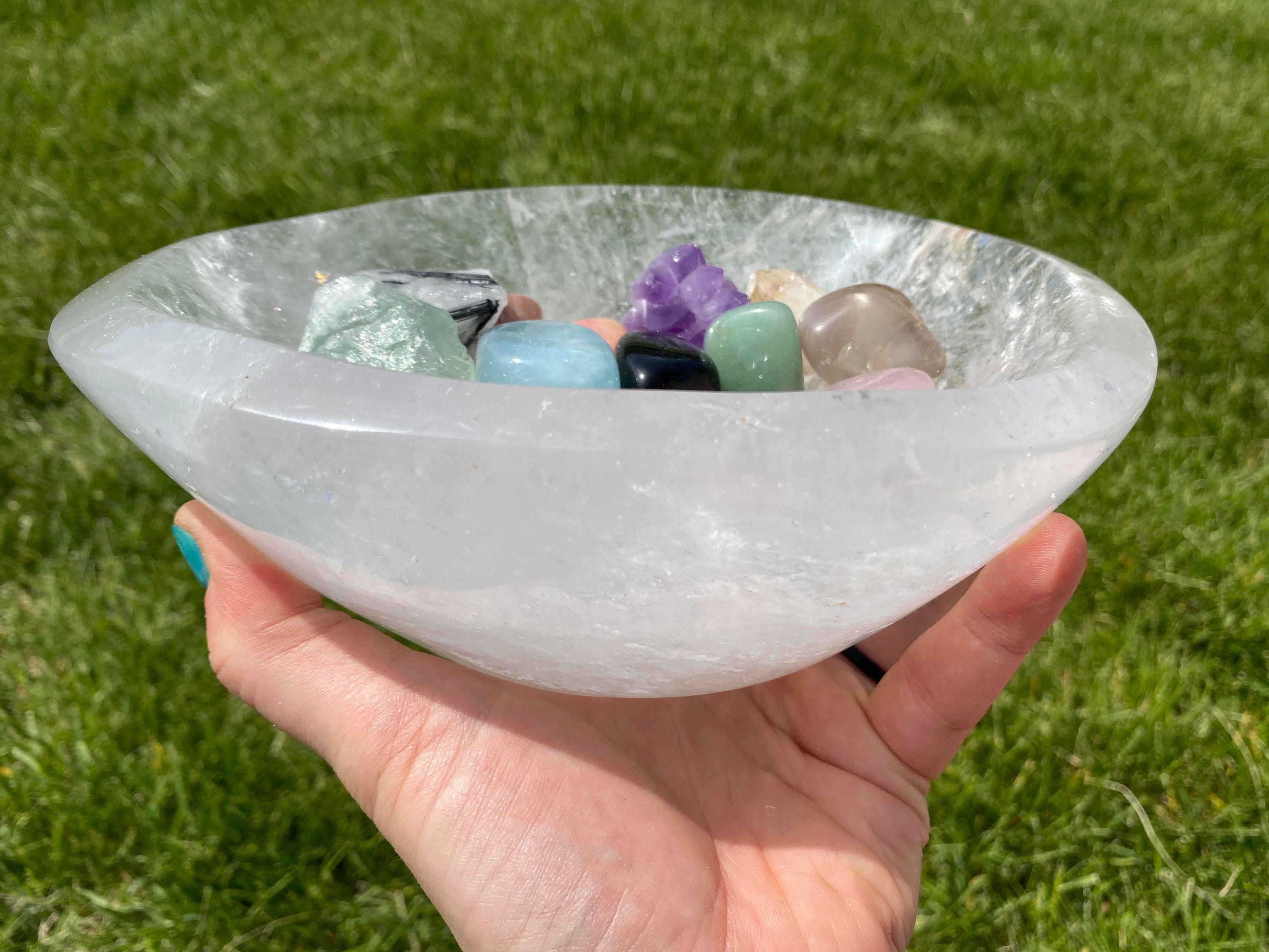 Quartz Crystal Bowl Clear Quartz Bowl Crystal Quartz Bowl Etsy