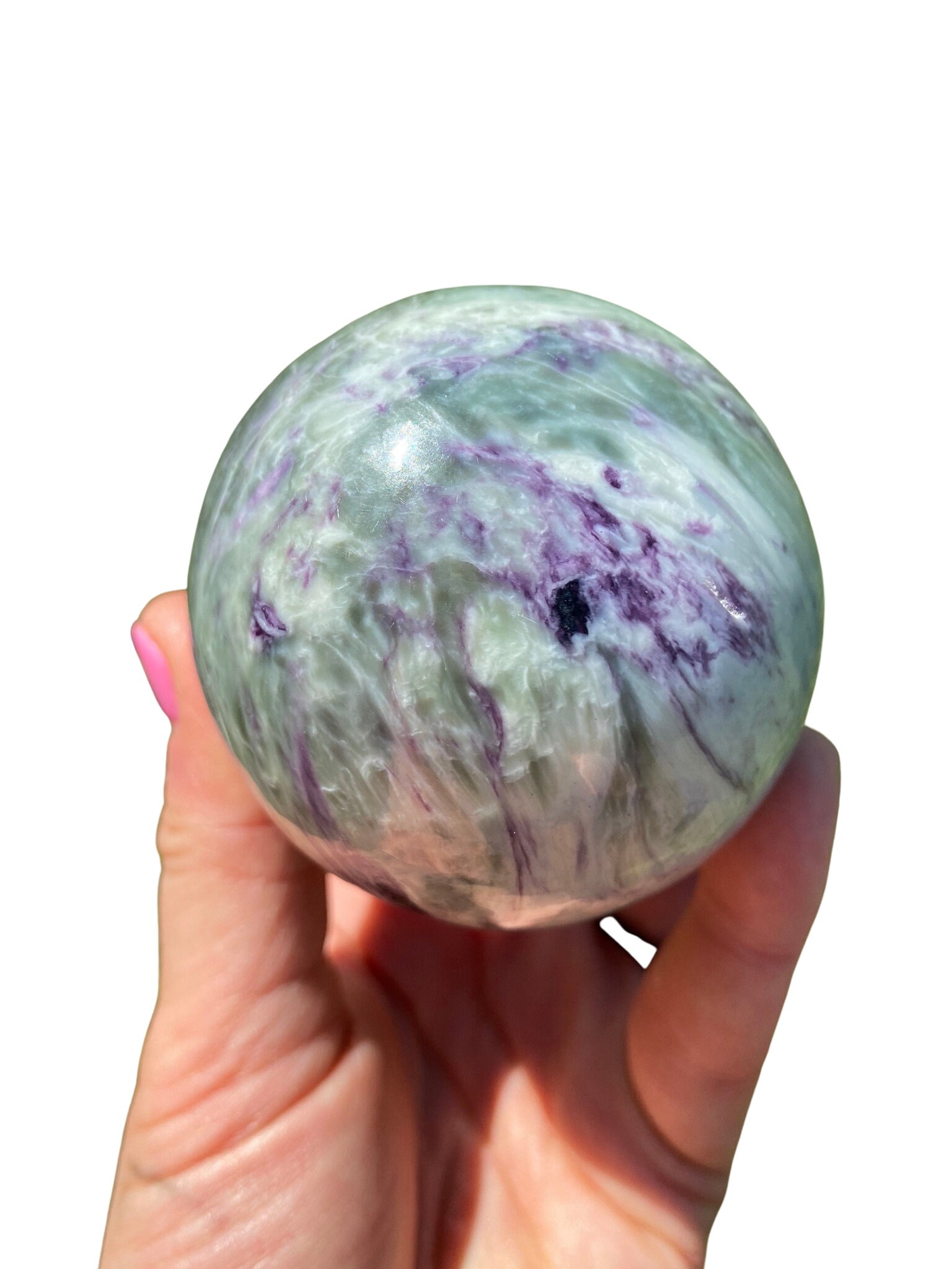 Kammererite Stone Sphere | 2.5" - Rare Crystal Polished Unique Ball 2