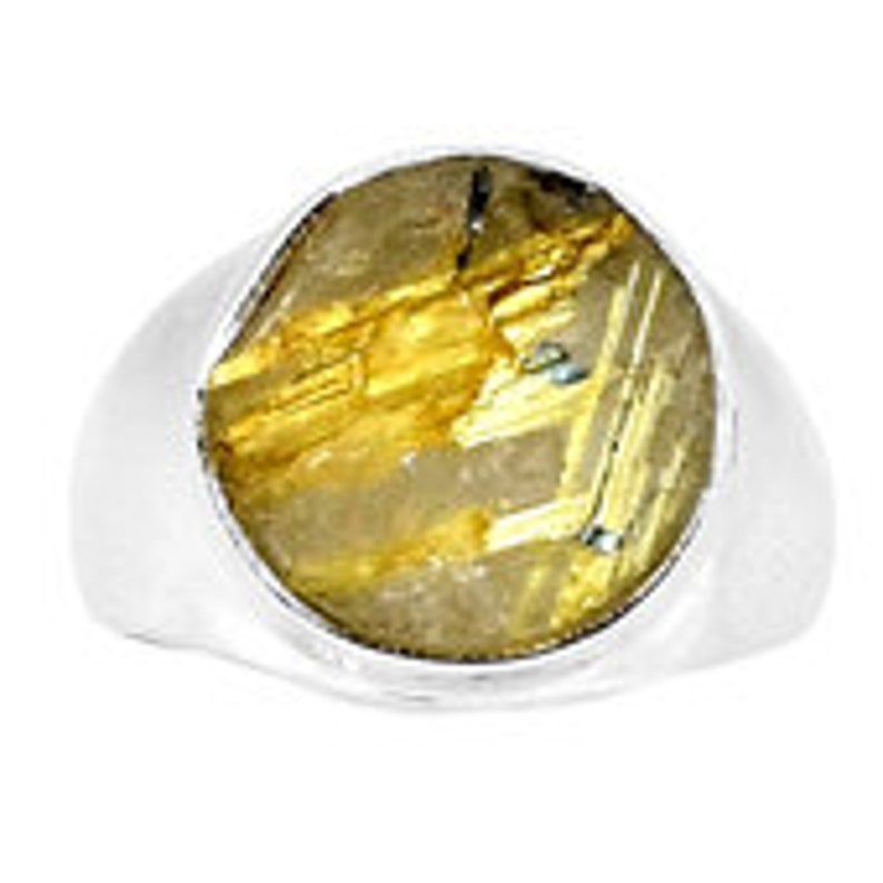 gold rutilated quartz jewelry Sterling silver ring 103 rutilated quartz ring size 7.5 size 7.5 ring golden rutilated quartz ring