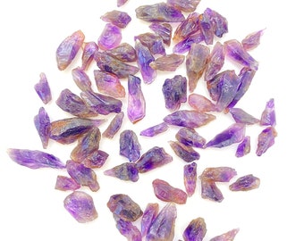 Cristal de amatista en bruto (lote de 10 g) - Amatista natural - Chips de amatista - Piedra de amatista en bruto - Cristales y piedras - Amatista brasileña