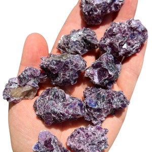 Raw Lepidolite Stone .5 5 Grade A Raw Lepidolite Crystal Rough Lepidolite Crystal Natural Lepidolite Raw Purple Gemstone image 3