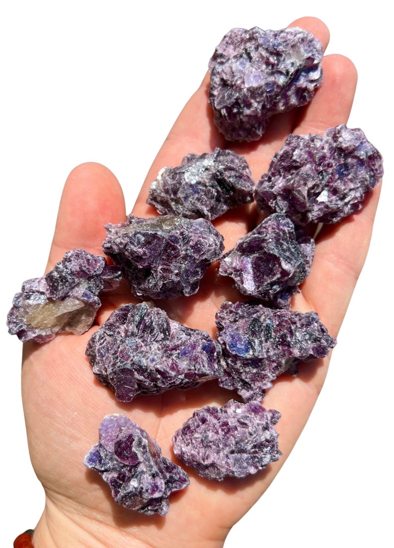 Raw Lepidolite Stone .5 5 Grade A Raw Lepidolite Crystal Rough Lepidolite Crystal Natural Lepidolite Raw Purple Gemstone image 3
