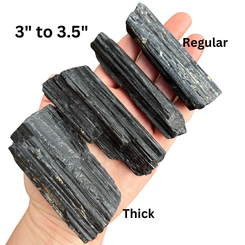 Black Tourmaline Crystal (0.5" - 9") Black Tourmaline Raw - Black Tourmaline Chunk - Raw Black Tourmaline - A Grade Black Tourmaline Raw image 5
