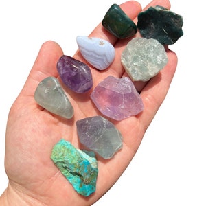 Pisces Zodiac Crystal Set - Raw Pisces Zodiac Crystals - Metaphysical Crystals - Astrology Gift - Rough Pisces Stone Kit - Pisces Birthstone image 9