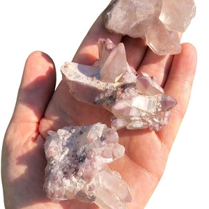 Lithium Quartz Cluster Lithium Quartz Crystal Raw Lithium Quartz Crystal Cluster Rough Pink Lithium Quartz Natural Brazilian Quartz image 7