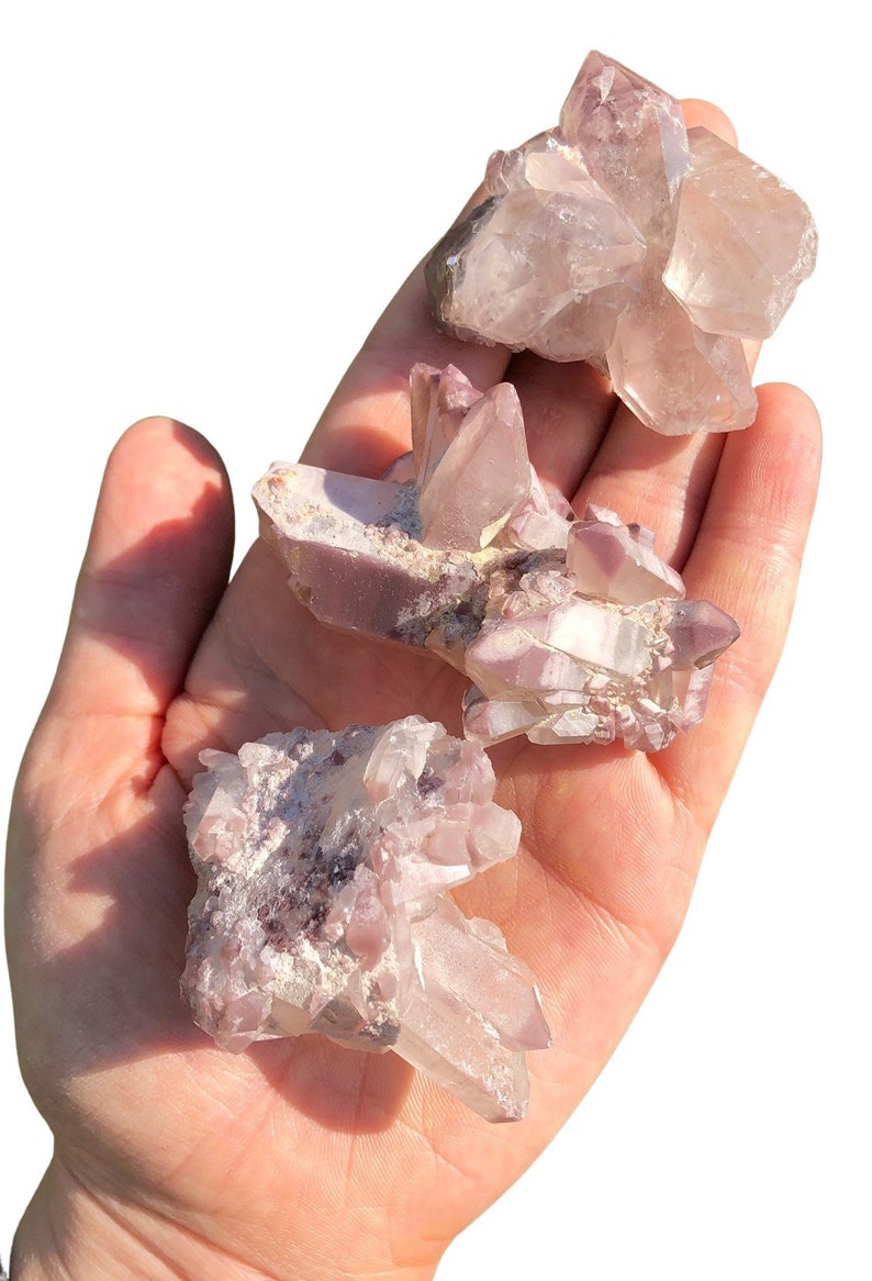 Lithium Quartz Cluster Lithium Quartz Crystal Raw Lithium Quartz Crystal Cluster Rough Pink Lithium Quartz Natural Brazilian Quartz image 7