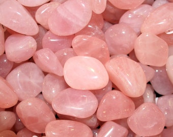 Rose Quartz Tumbled Crystal - Multiple Sizes Available - Tumbled Rose Quartz Stone - Gemmy Rose Quartz Crystal