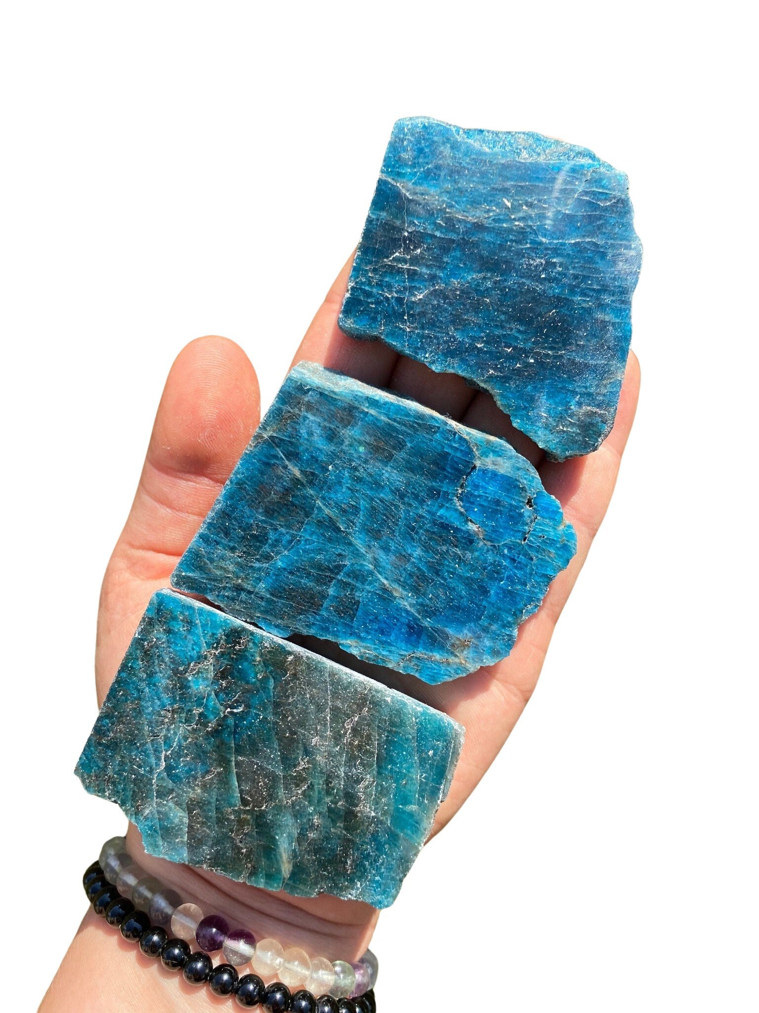 Apatite Crystal - Blue Apatite Slab - Polished Blue Apatite Apatite Crystal - Blue Apatite Slab - Polished Blue Apatite