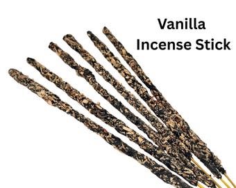 Incienso de vainilla - Incienso de vainilla totalmente natural para purificar - Incienso en barra hecho a mano - Incienso de vainilla genuino - Incienso calmante