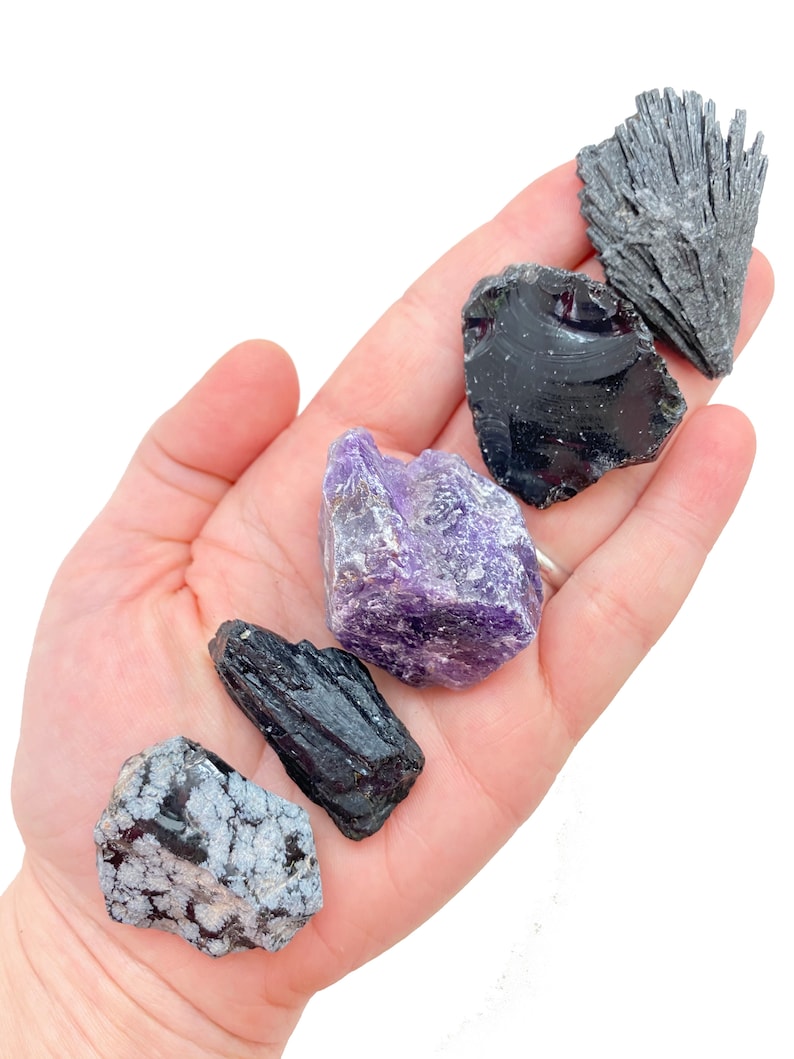 Negative Energy Protection Set Amethyst Black Tourmaline Etsy