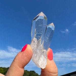 Raw Clear Quartz Cluster Point Extra Quality (0.5" to 4") - Raw Clear Quartz Crystal Cluster - Natural Crystal Quartz Cluster - High Quality