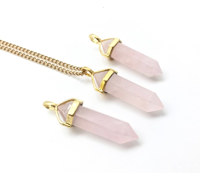rose quartz pendant raw rose quartz pendant raw