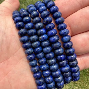 Lapis Lazuli Rondelle Bead Strands - Lapis Lazuli Crystal Beads - Blue Rondelle Beads - Beads for Jewelry Making - Blue Gemstone Beads