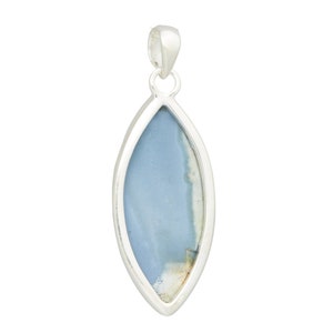 Owyhee Blue Opal Pendant Sterling Silver - Owyhee Blue Opal jewelry - Owyhee Blue Opal Necklace - Crystals and Stones 770 image 2