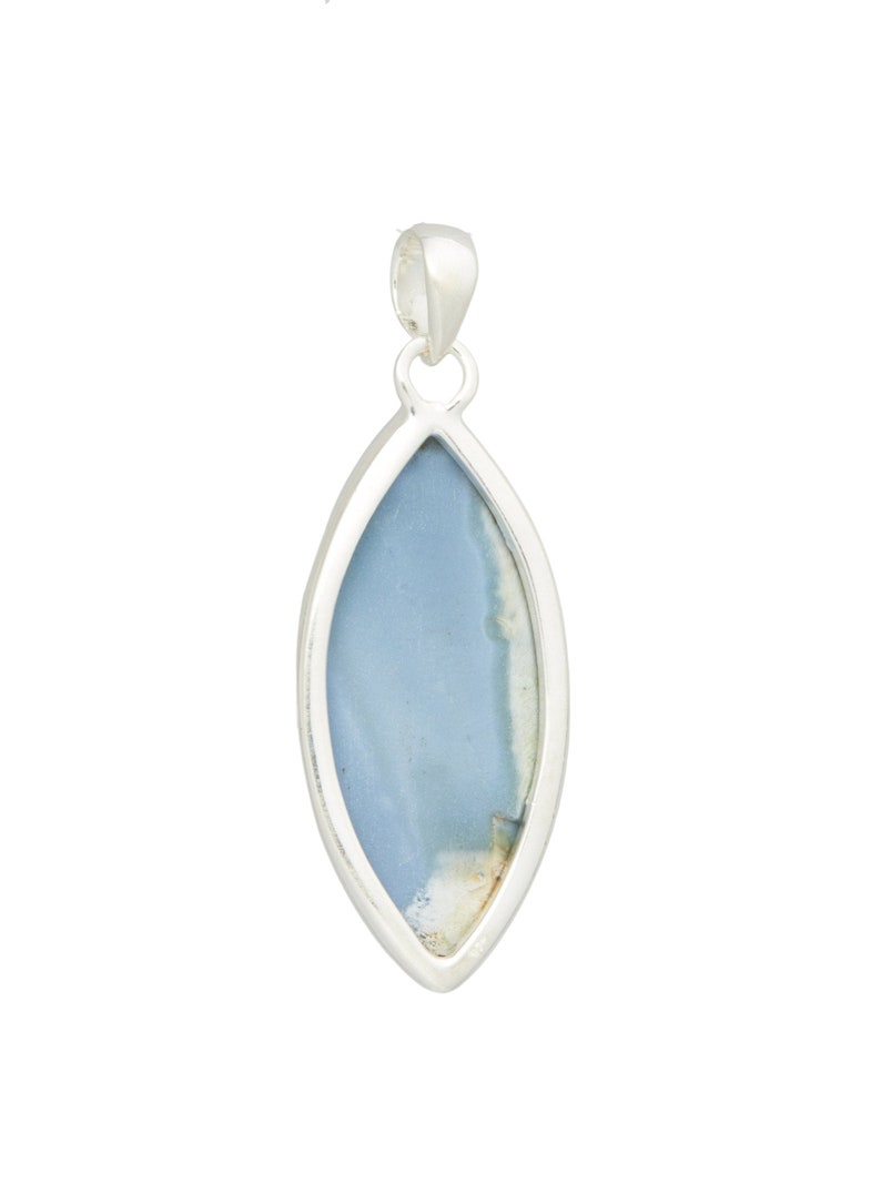 Owyhee Blue Opal Pendant Sterling Silver - Owyhee Blue Opal jewelry - Owyhee Blue Opal Necklace - Crystals and Stones 770 image 2