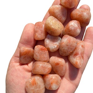 Sunstone Tumbled Crystal - Grade A Sunstone - Tumbled Sunstone - Sacral Chakra Crystal - Genuine Polished Sunstone - Orange Gemstone