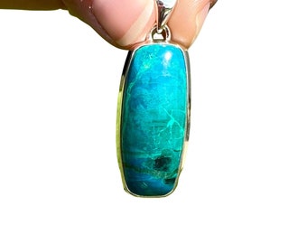 chrysocolla pendant - chrysocolla cabochon - healing crystals and stones - chrysocolla necklace - chrysocolla jewelry - chrysocolla - 602