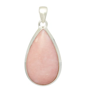 Pink Opal Pendant Sterling Silver Pendant - Grade A Peruvian opal crystal pendant - Pink opal stone pendant - Peruvian pink opal jewelry 514