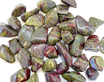 Dragon's Blood Jasper Tumbled Stone - Tumbled Dragon Stone Crystal - Multiple Sizes Available - Tumbled Dragon Bloodstone - Polished Jasper