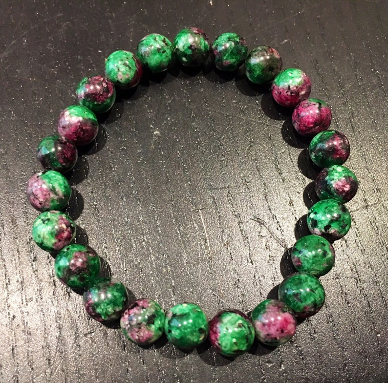 Ruby Zoisite Bracelet Ruby in Zoisite Anyolite Ruby Etsy