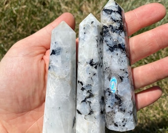 Moonstone Point (2" - 5")  - Moonstone Crystal Point - Rainbow Moonstone Gemstone - Polished Rainbow Moonstone - Moonstone Crystal Tower