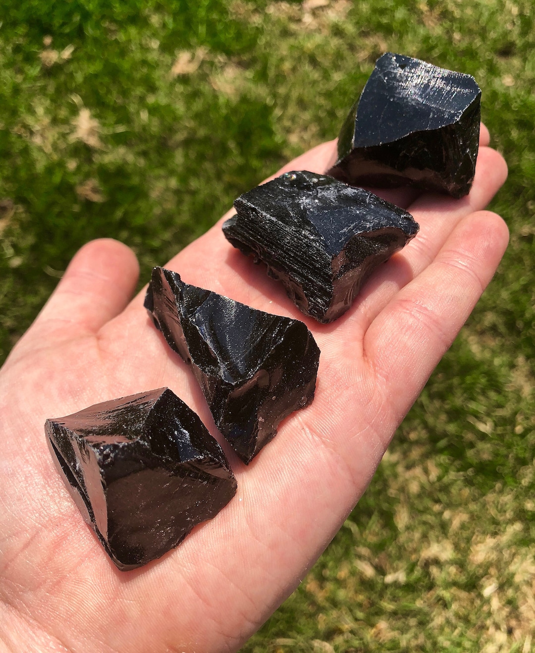 Black Obsidian Stone Raw Black Obsidian Crystal From Mexico