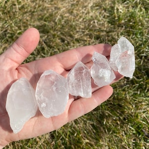 Clear Quartz Crystal Point Grade AB Quartz Raw Quartz Point Crystal Crystal Quartz Genuine Brazilian Quartz Quartz Crystal Point image 2