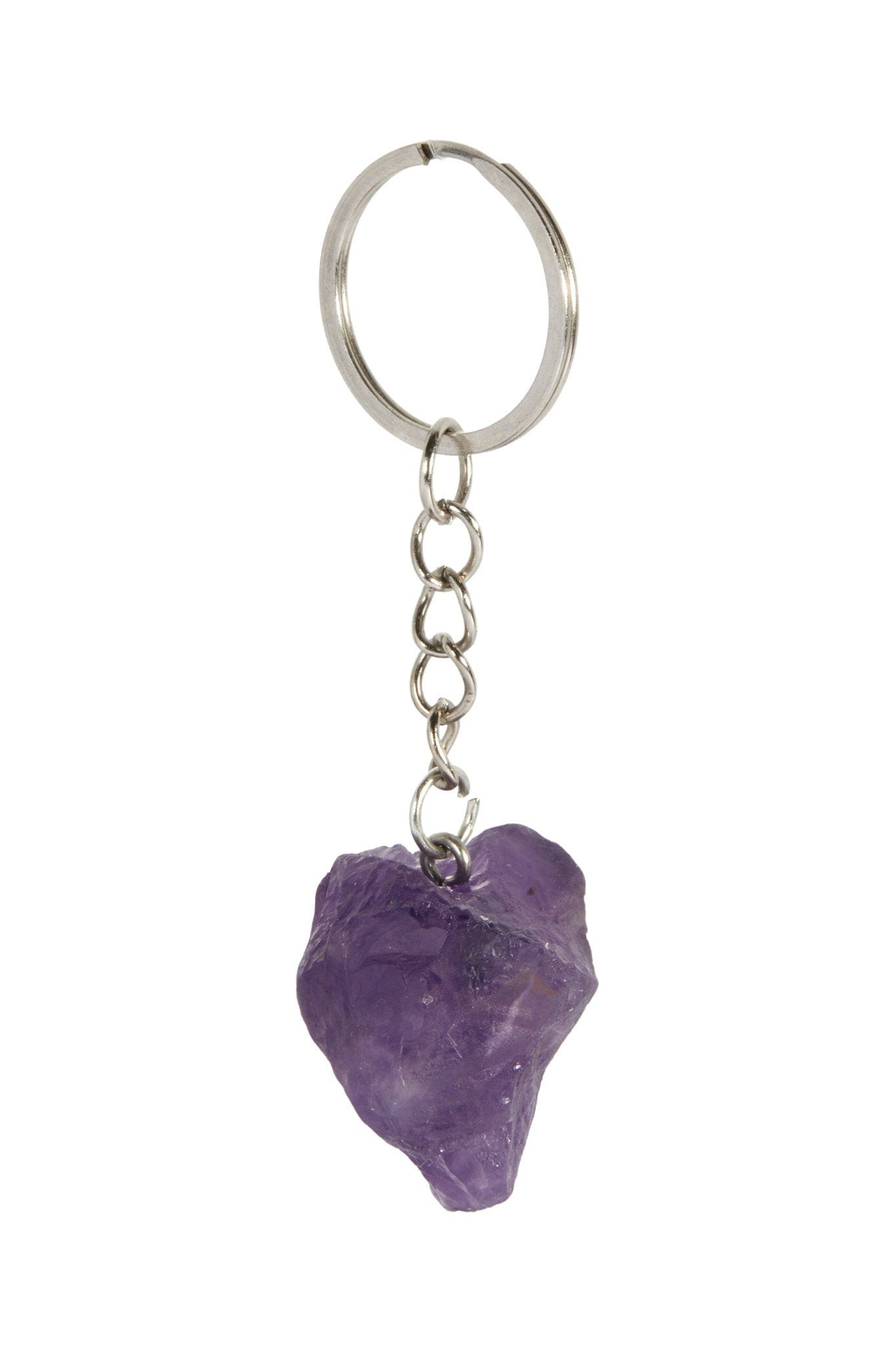 Dark Amethyst Crystal Keychain Raw Amethyst Keychain Raw Etsy UK