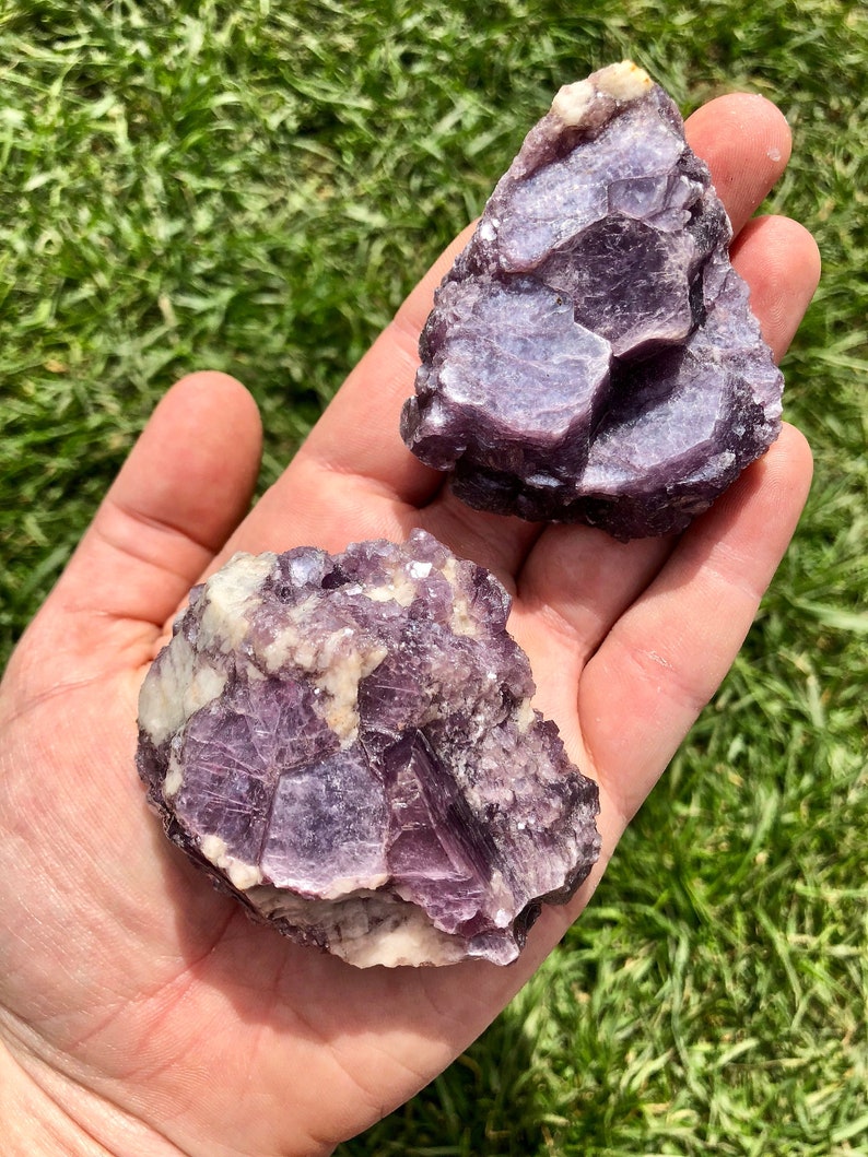 Raw Lepidolite Stone Ex-Quality Raw Lepidolite Crystal Cluster Rough Lepidolite Stone Purple Lepidolite Healing Crystal image 4